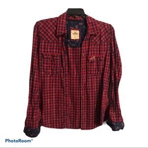 Hollister Plaid Top | Size Medium
